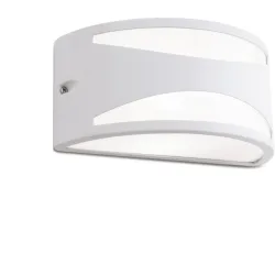 Aussenlampe Shell Weiss Aluminium/Kunststoff 25 cm 12 cm - Aussenlampe