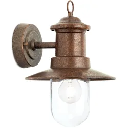 Wandlampe aussen Leonie Braun Stahl/Glas 22 cm 32 cm - Material: Glas/Stahl - Wandlampe aussen