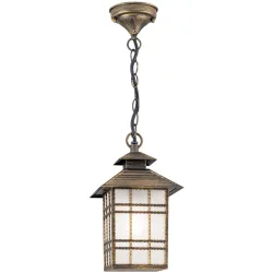 Deckenlampe aussen Kiko 18 cm 30 cm - Farbe: Patina - Material: Siluminguss/Glas - Deckenlampe aussen