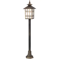 Aussenlampe Kiko 18 cm 100 cm - Farbe: Patina - Material: Siluminguss/Glas - Aussenlampe