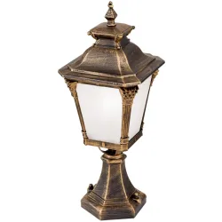 Aussenlampe Aiko 23 cm 59 cm - Farbe: Patina - Material: Siluminguss/Glas - Aussenlampe