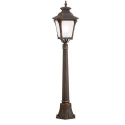 Aussenlampe Aiko 23 cm 117 cm - Farbe: Patina - Material: Siluminguss/Glas - Aussenlampe