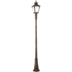 Aussenlampe Aiko 28 cm 256 cm - Farbe: Patina - Material: Siluminguss/Glas - Aussenlampe