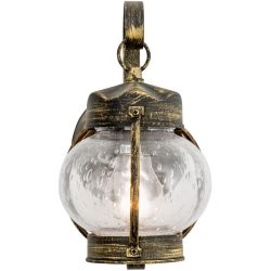 Wandlampe aussen Taverna Gold/Schwarz 14 cm 26 cm - Farbe: schwarz-gold - Material: Siluminguss/Glas - Wandlampe aussen