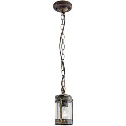 Deckenlampe aussen Taverna Gold/Schwarz 11 cm 21 cm - Farbe: schwarz-gold - Material: Siluminguss/Glas - Deckenlampe aussen