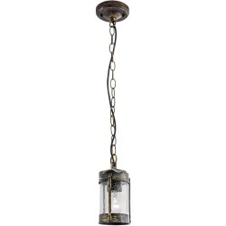 Deckenlampe aussen Taverna Gold/Schwarz 11 cm 21 cm - Farbe: schwarz-gold - Material: Siluminguss/Glas - Deckenlampe aussen