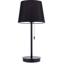 Tischlampe Ludwig Schwarz Stahl/Leinen 23.5 cm 50 cm - Tischlampe