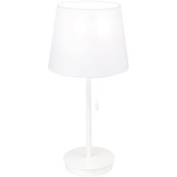 Tischlampe Ludwig Weiss Stahl/Leinen 23.5 cm 50 cm - Tischlampe