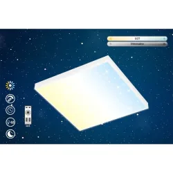 Deckenlampe Telefunken Weiss Kunststoff/Metall 45 cm 6.9 cm - LED - Lichtfarbe: Warmweiss - Kaltes Tagesweiss - Material: Metall/Kunststoff -