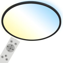 Deckenlampe Emma Kunststoff schwarz Ø48 cm - LED - Lichtfarbe: Warmweiss - Kaltes Tagesweiss - Deckenlampe- LED Energiesparlampe