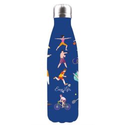 Trinkflasche Easy Life Blau Edelstahl 0 cm - Trinkflasche