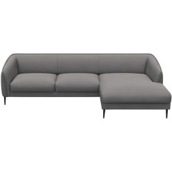 Ecksofa Fady Grau Stoff 298 cm 148.5 cm - Farbe: Hellgrau - Ecksofa