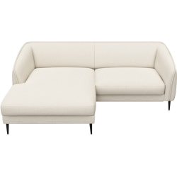 Ecksofa Fady Beige Stoff/Polyester 238 cm 148.5 cm - Farbe: vanille - Material: 100% Polyester - Ecksofa