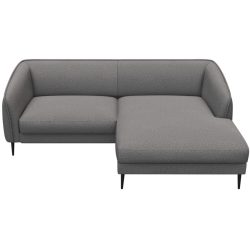 Ecksofa Fady Grau Stoff 220 cm 148.5 cm - Farbe: Hellgrau - Ecksofa