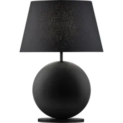 Designer-Tischlampe Bankamp Nero E27 schwarz H 51 cm - Material: Metall/ Stoff - Designer-Tischlampe