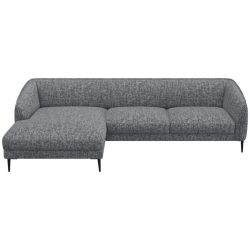 Ecksofa Fady Grau Stoff 298 cm 74 cm - Farbe: granit - Ecksofa