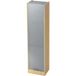 Aktenschrank Office Silber/Braun Holz/Kunststoff 50 cm 40 cm 200.4 cm - Farbe: Silber, Ahorn Dekor - Material: Holzwerkstoff, Kunststoff -