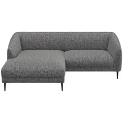Ecksofa Fady Grau Stoff 238 cm 74 cm - Farbe: rauchgrau - Ecksofa