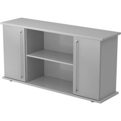 Sideboard Office Silber/Grau Holz 166.1 cm 44.8 cm 84 cm - Farbe: silber, grau - Material: Holzwerkstoff - Sideboard