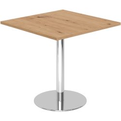 Besprechungstisch Office Braun Holz 80 cm - Farbe: Asteiche Dekor - Material: Holzwerkstoff - Besprechungstisch