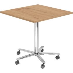Schreibtisch Office Braun Holz 80 cm Höhenverstellbar (manuell) - Farbe: Asteiche - Material: Holzwerkstoff - Schreibtisch