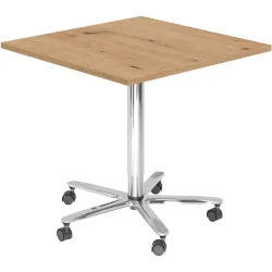 Schreibtisch Office Braun Holz 80 cm Höhenverstellbar (manuell) - Farbe: Asteiche - Material: Holzwerkstoff - Schreibtisch