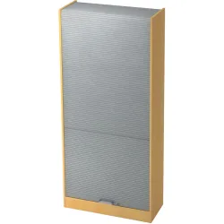 Aktenschrank Office Silber/Braun Holz/Kunststoff 90 cm 40 cm 200.4 cm - Farbe: Silber, Buche Dekor - Material: Holzwerkstoff, Kunststoff -
