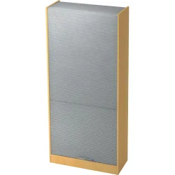 Aktenschrank Office Silber/Braun Holz/Kunststoff 90 cm 40 cm 200.4 cm - Farbe: Silber, Buche Dekor - Material: Holzwerkstoff, Kunststoff -