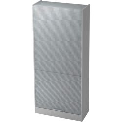 Aktenschrank Office Silber/Grau Holz/Kunststoff 90 cm 40 cm 200.4 cm - Farbe: silber, grau - Material: Holzwerkstoff, Kunststoff - Aktenschrank