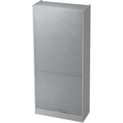 Aktenschrank Office Silber/Grau Holz/Kunststoff 90 cm 40 cm 200.4 cm - Farbe: silber, grau - Material: Holzwerkstoff, Kunststoff - Aktenschrank
