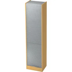 Aktenschrank Office Silber Holz 50 cm 40 cm 200.4 cm - Farbe: Silber, Buche Dekor - Material: Holzwerkstoff - Aktenschrank