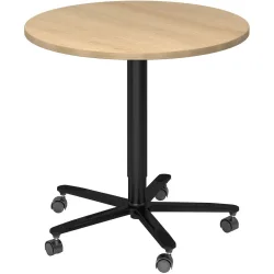 Hammerbacher Säulentisch ST08 Eiche, Schwarz 800 x 720 mm