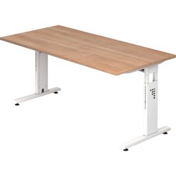 Schreibtisch Office Braun Holz 160 cm - Farbe: Nussbaum - Material: 2 mm ABS-Kante - Schreibtisch