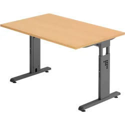 Schreibtisch Office Braun Holz 120 cm - Farbe: buche - Material: 2 mm ABS-Kante - Schreibtisch