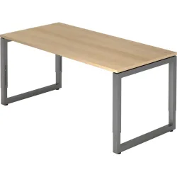 Schreibtisch Office Braun Holz 160 cm - Farbe: eiche - Material: Holzwerkstoff - Schreibtisch