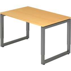 Schreibtisch Office Braun Holz 120 cm Höhenverstellbar (manuell) - Farbe: buche - Material: Holzwerkstoff - Schreibtisch
