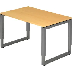 Schreibtisch Office Braun Holz 120 cm Höhenverstellbar (manuell) - Farbe: buche - Material: Holzwerkstoff - Schreibtisch