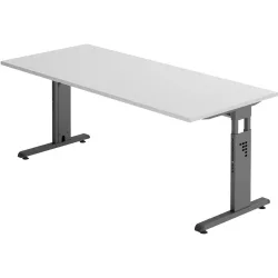 Schreibtisch Office Grau Holz 180 cm - Material: Holzwerkstoff - Schreibtisch