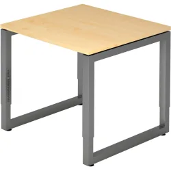 Schreibtisch Office Holz 80 cm Höhenverstellbar (manuell) - Farbe: Ahorn - Material: Holzwerkstoff - Schreibtisch