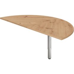 Anbautisch Office Braun Holz 160 cm - Farbe: Asteiche - Material: Holzwerkstoff - Anbautisch