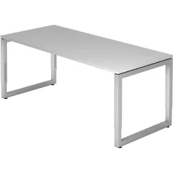 Hammerbacher Schreibtisch R-Serie VRS19/5 Lichtgrau 1.800 x 800 x 650-850 mm