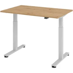 Schreibtisch Office comfort Braun Holz 120 cm - Farbe: Asteiche - Material: Holzwerkstoff - Schreibtisch