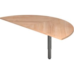 Anbautisch Office Braun Holz 160 cm - Farbe: Nussbaum - Material: Holzwerkstoff - Anbautisch