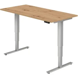 Schreibtisch Office Braun Holz 160 cm - Farbe: Asteiche - Material: Holzwerkstoff - Schreibtisch