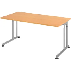 Schreibtisch Office Braun Holz 160 cm - Farbe: buche - Material: Holzwerkstoff - Schreibtisch