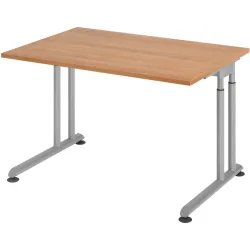 Schreibtisch Office Braun Holz 120 cm - Farbe: Nussbaum - Material: Holzwerkstoff - Schreibtisch