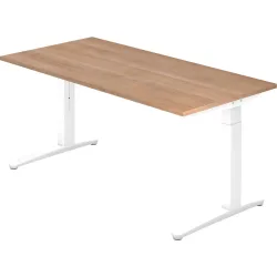 Schreibtisch Office Braun Holz 160 cm Klappbar - Farbe: Nussbaum - Material: Holzwerkstoff - Schreibtisch