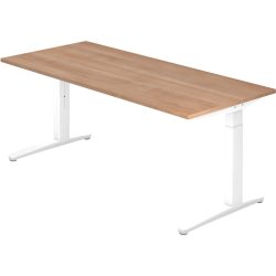 Schreibtisch Office Braun Holz 180 cm Höhenverstellbar (manuell) - Farbe: Nussbaum - Material: Holzwerkstoff - Schreibtisch