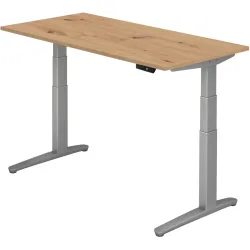 Schreibtisch Office Braun Holz 160 cm - Farbe: Asteiche - Material: Holzwerkstoff - Schreibtisch