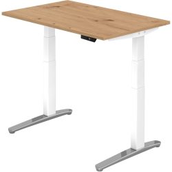 Schreibtisch Office Braun Holz 120 cm - Farbe: Asteiche - Material: Holzwerkstoff - Schreibtisch